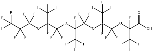 PERFLUORO(2,5,8,11-TETRAMETHYL-3,6,9,12-TETRAOXAPENTADECANOIC) ACID 結構式