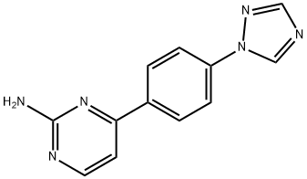 4-[4-(1H-1,2,4-TRIAZOL-1-YL)PHENYL]-2-PYRIMIDINAMINE Struktur