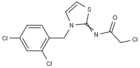 2-CHLORO-N-[(2Z)-3-(2,4-DICHLOROBENZYL)-1,3-THIAZOL-2(3H)-YLIDENE]ACETAMIDE Struktur