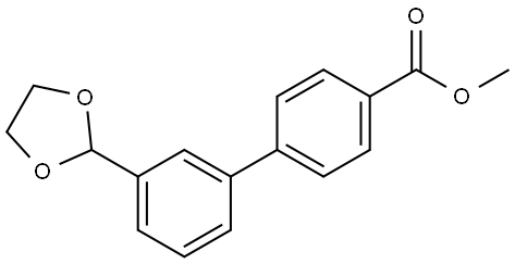 METHYL 3'-(1,3-DIOXOLAN-2-YL)[1,1'-BIPHENYL]-4-CARBOXYLATE Struktur