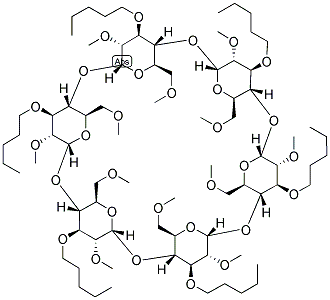 HEXAKIS-(2,6-DI-O-METHYL-3-O-N-PENTYL)-ALPHA-CYCLODEXTRIN Struktur