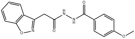 N'-[2-(1,2-BENZISOXAZOL-3-YL)ACETYL]-4-METHOXYBENZENECARBOHYDRAZIDE Struktur