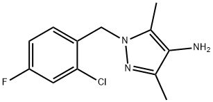 1-(2-氯-4-氟芐基)-3,5-二甲基-1H-吡唑-4-胺, 925663-04-3, 結(jié)構(gòu)式