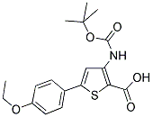 3-TERT-BUTOXYCARBONYLAMINO-5-(4-ETHOXYPHENYL)THIOPHENE-2-CARBOXYLIC ACID Struktur