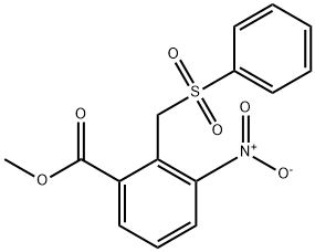 METHYL 3-NITRO-2-[(PHENYLSULFONYL)METHYL]BENZENECARBOXYLATE Structure