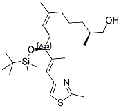(+)-(2S,6Z,9S,10E)-9-([TERT-BUTYL(DIMETHYL)SILYL]OXY)-2,6,10-TRIMETHYL-11-(2-METHYL-1,3-THIAZOL-4-YL)-UNDECA-6,10-DIEN-1-OL Structure