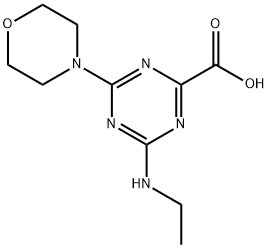 4-ETHYLAMINO-6-MORPHOLIN-4-YL-[1,3,5]TRIAZINE-2-CARBOXYLIC ACID Struktur
