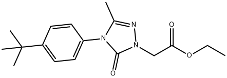 ETHYL 2-(4-[4-(TERT-BUTYL)PHENYL]-3-METHYL-5-OXO-4,5-DIHYDRO-1H-1,2,4-TRIAZOL-1-YL)ACETATE Struktur