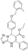 ETHYL 7-(4-(2-METHYLBENZYLOXY)PHENYL)-5-PHENYL-4,7-DIHYDRO-[1,2,4]TRIAZOLO[1,5-A]PYRIMIDINE-6-CARBOXYLATE Struktur