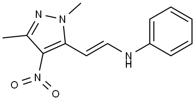 N-[2-(1,3-DIMETHYL-4-NITRO-1H-PYRAZOL-5-YL)VINYL]-N-PHENYLAMINE Struktur