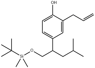 2-ALLYL-4-[1-(TERT-BUTYLDIMETHYLSILANYLOXYMETHYL)-3-METHYLBUTYL]PHENOL Structure