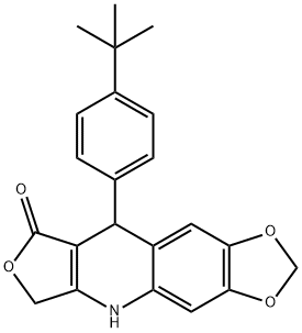 9-[4-(TERT-BUTYL)PHENYL]-6,9-DIHYDRO[1,3]DIOXOLO[4,5-G]FURO[3,4-B]QUINOLIN-8(5H)-ONE Structure
