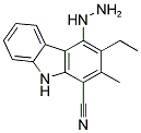 3-ETHYL-4-HYDRAZINO-2-METHYL-9H-1-CARBAZOLECARBONITRILE Struktur