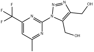 (5-(HYDROXYMETHYL)-1-[4-METHYL-6-(TRIFLUOROMETHYL)-2-PYRIMIDINYL]-1H-1,2,3-TRIAZOL-4-YL)METHANOL Structure