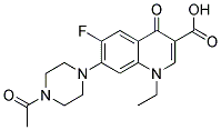7-(4-ACETYLPIPERAZIN-1-YL)-1-ETHYL-6-FLUORO-4-OXO-1,4-DIHYDROQUINOLINE-3-CARBOXYLIC ACID Struktur