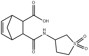 3-(1,1-DIOXO-TETRAHYDROTHIOPHEN-3-YLCARBAMOYL)-BICYCLO[2.2.1]HEPT-5-ENE-2-CARBOXYLIC ACID Structure