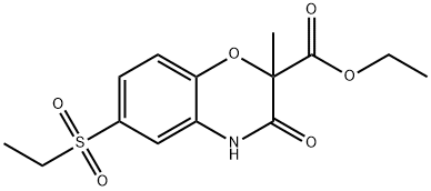ETHYL 6-(ETHYLSULFONYL)-2-METHYL-3-OXO-3,4-DIHYDRO-2H-1,4-BENZOXAZINE-2-CARBOXYLATE Struktur