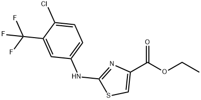 ETHYL 2-[4-CHLORO-3-(TRIFLUOROMETHYL)ANILINO]-1,3-THIAZOLE-4-CARBOXYLATE Struktur