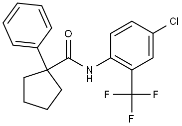N-(4-CHLORO-2-(TRIFLUOROMETHYL)PHENYL)(PHENYLCYCLOPENTYL)FORMAMIDE Struktur