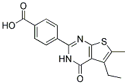 4-(5-ETHYL-6-METHYL-4-OXO-3,4-DIHYDROTHIENO[2,3-D]PYRIMIDIN-2-YL)BENZOIC ACID Struktur