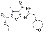ETHYL 5-METHYL-2-(MORPHOLIN-4-YLMETHYL)-4-OXO-3,4-DIHYDROTHIENO[2,3-D]PYRIMIDINE-6-CARBOXYLATE Struktur