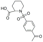 1-[(4-ACETYLPHENYL)SULFONYL]PIPERIDINE-2-CARBOXYLIC ACID Struktur