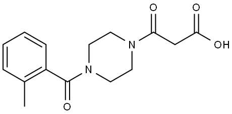 3-[4-(2-METHYL-BENZOYL)-PIPERAZIN-1-YL]-3-OXO-PROPIONIC ACID Struktur