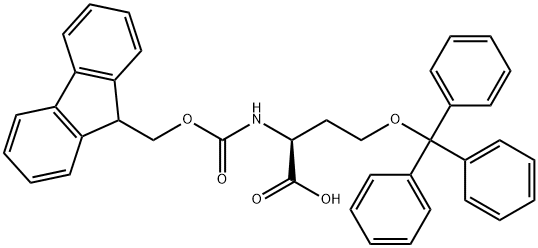 FMOC-(RS)-2-AMINO-4-TRITYLOXYBUTANOIC ACID Struktur
