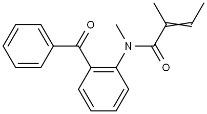 N-(2-BENZOYLPHENYL)-N,2-DIMETHYL-2-BUTENAMIDE Struktur