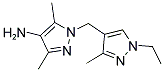 1-(1-ETHYL-3-METHYL-1 H-PYRAZOL-4-YLMETHYL)-3,5-DIMETHYL-1 H-PYRAZOL-4-YLAMINE Struktur