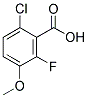 6-CHLORO-2-FLUORO-3-METHOXYBENZOIC ACID Structure