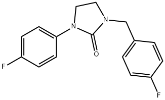 1-(4-FLUOROBENZYL)-3-(4-FLUOROPHENYL)TETRAHYDRO-2H-IMIDAZOL-2-ONE Struktur