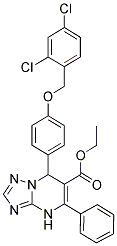 ETHYL 7-(4-(2,4-DICHLOROBENZYLOXY)PHENYL)-5-PHENYL-4,7-DIHYDRO-[1,2,4]TRIAZOLO[1,5-A]PYRIMIDINE-6-CARBOXYLATE Struktur