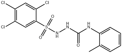 N-(鄰甲苯基)-2-((2,4,5-三氯苯基)磺酰基)肼-1-甲酰胺, 891012-85-4, 結(jié)構(gòu)式