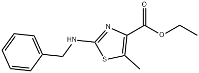 ETHYL 2-(BENZYLAMINO)-5-METHYL-1,3-THIAZOLE-4-CARBOXYLATE Struktur