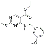 ETHYL 4-[(3-METHOXYBENZYL)AMINO]-2-(METHYLTHIO)PYRIMIDINE-5-CARBOXYLATE Struktur