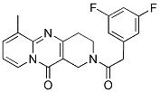 2-[(3,5-DIFLUOROPHENYL)ACETYL]-6-METHYL-1,2,3,4-TETRAHYDRO-11H-DIPYRIDO[1,2-A:4',3'-D]PYRIMIDIN-11-ONE Struktur