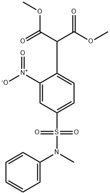 DIMETHYL 2-(4-[(METHYLANILINO)SULFONYL]-2-NITROPHENYL)MALONATE Struktur