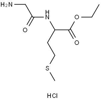 2-(2-AMINO-ACETYLAMINO)-4-METHYLSULFANYL-BUTYRIC ACID ETHYL ESTER HYDROCHLORIDE Struktur