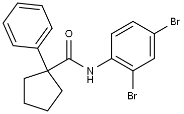 N-(2,4-DIBROMOPHENYL)(PHENYLCYCLOPENTYL)FORMAMIDE Struktur