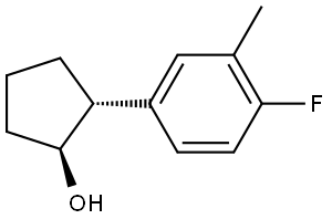 TRANS-2-(4-FLUORO-3-METHYLPHENYL)CYCLOPENTANOL Struktur