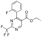 ETHYL-2-TRIFLUOROMETHYL-4-(2-FLUOROPHENYL)-5-PYRIMIDINE CARBOXYLATE Struktur