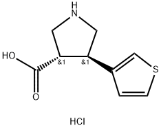 (TRANS)-4-(3-THIENYL)-PYRROLIDINE-3-CARBOXYLIC ACID-HCL Struktur