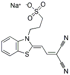 SODIUM 3-[(2Z)-2-(3,3-DICYANOPROP-2-ENYLIDENE)-1,3-BENZOTHIAZOL-3(2H)-YL]PROPANE-1-SULFONATE Struktur