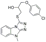 1-(4-CHLORO-PHENOXY)-3-(9-METHYL-9H-BENZO[4,5]IMIDAZO[2,1-C][1,2,4]TRIAZOL-3-YLSULFANYL)-PROPAN-2-OL Struktur