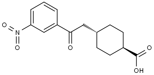 TRANS-4-[2-OXO-2-(3-NITROPHENYL)ETHYL]CYCLOHEXANE-1-CARBOXYLIC ACID Struktur