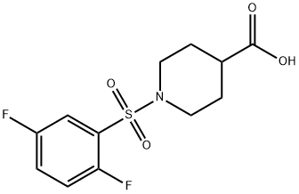 1-[(2,5-DIFLUOROPHENYL)SULFONYL]PIPERIDINE-4-CARBOXYLIC ACID Struktur
