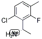 (S)-1-(6-CHLORO-2-FLUORO-3-METHYLPHENYL)ETHANAMINE Struktur