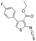 ETHYL 4-(4-FLUOROPHENYL)-2-ISOTHIOCYANATOTHIOPHENE-3-CARBOXYLATE Struktur