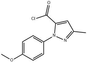 2-(4-METHOXY-PHENYL)-5-METHYL-2H-PYRAZOLE-3-CARBONYL CHLORIDE Structure